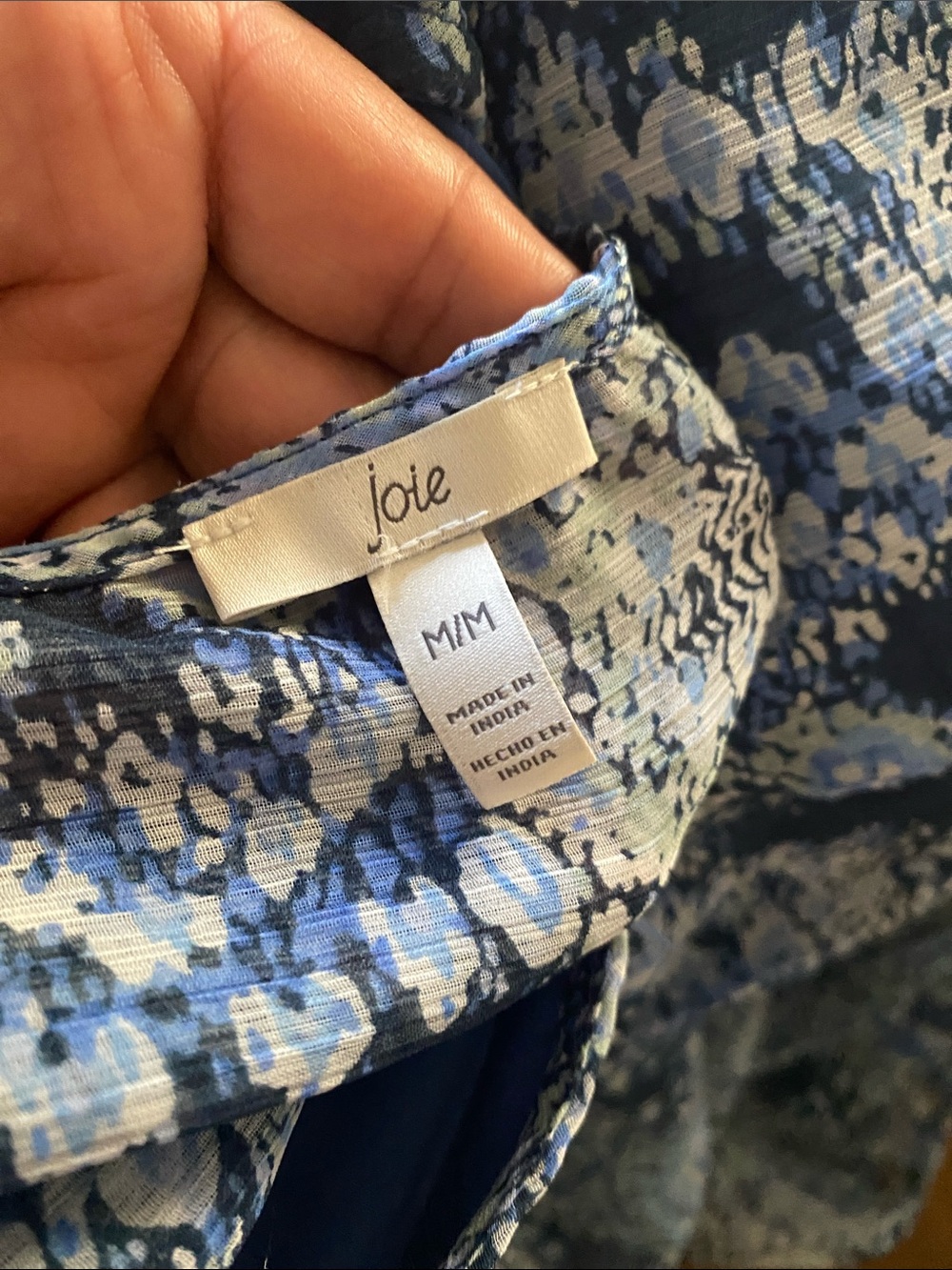 Joie Blue and White Paisley Print Dress - Picture 9 of 10